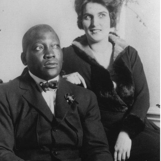 Johnson and his wife, photographed in 1924