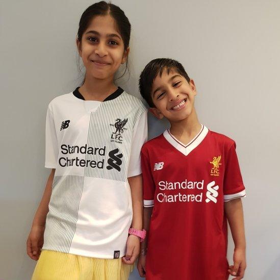 Hanaa, aged eight and Muhammad, six