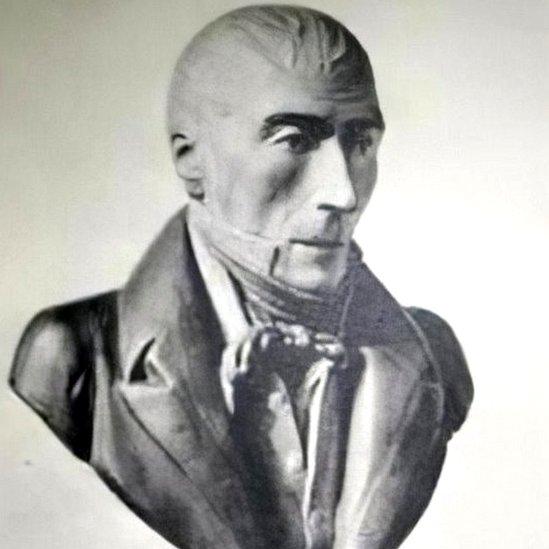 A 19th-Century bust of Pierre David