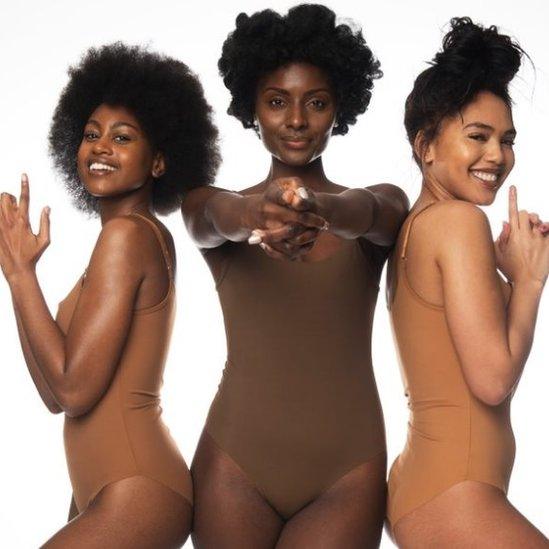 picture of women of colour in shades of nude underwear