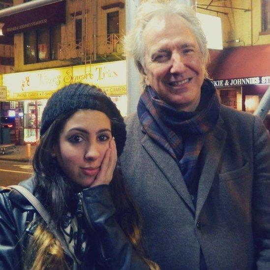 Juliana with Alan Rickman