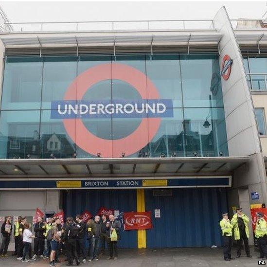 RMT picket line at Brixton