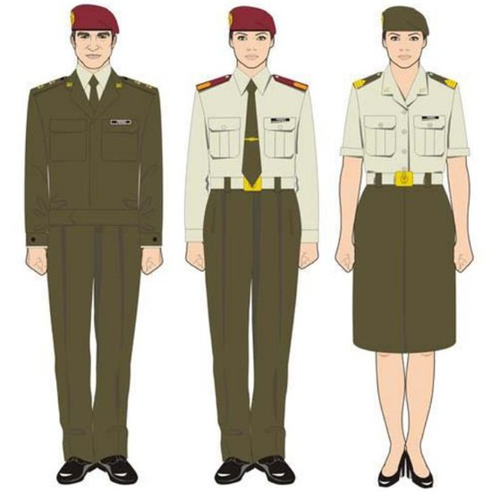 An example of Spanish military uniforms - provided by the Spanish government