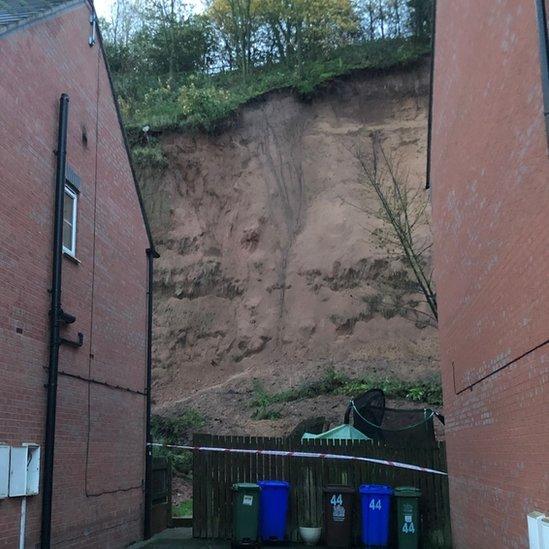 View of cliff from Bank End Close