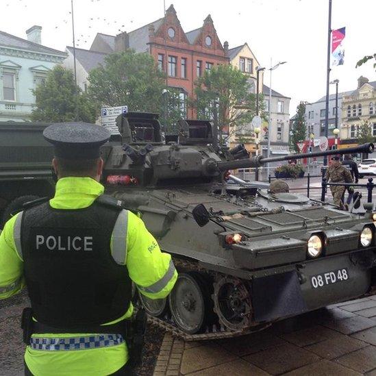 Tank in Bangor for Armed Forces Day