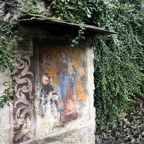 Corippo - old fresco