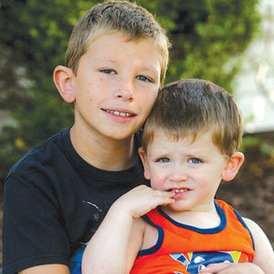 Jacob O'Connor with his brother Dylan