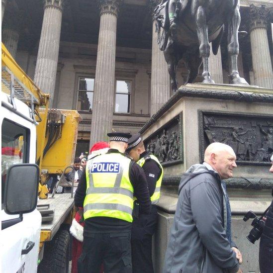 Man being questioned by police