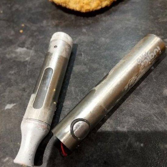 The e-cigarette allegedly found in a box of Tesco chicken kievs