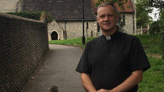 Former PC Andrew Birks who has retrained as a priest.