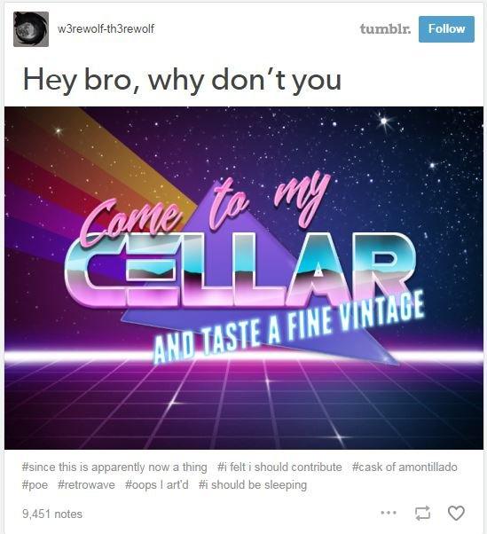 Come to my cellar tmublr meme