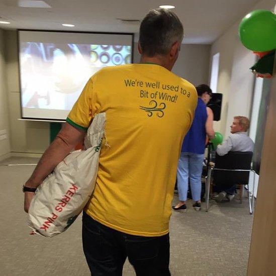 Donal O'Driscoll carries a bag of Kerr's Pinks spuds