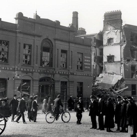 Liberty Hall in Dublin shortly after the Easter Rising