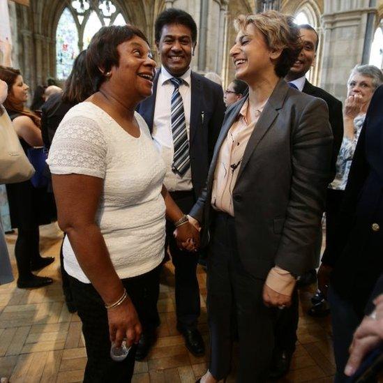 Baroness Doreen Lawrence with Saadiya Khan