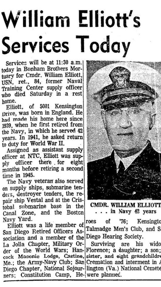 William Elliot obituary