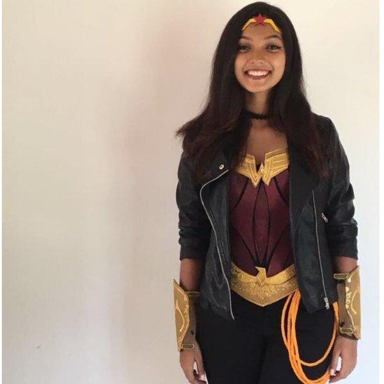 Seshani Cooray dressed as Wonder Woman