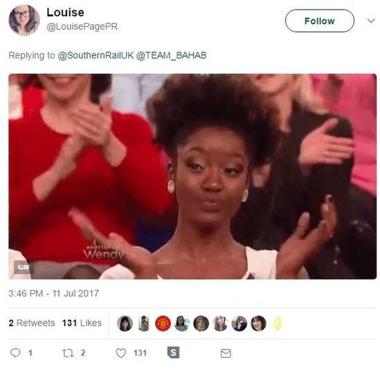 gif of woman clapping