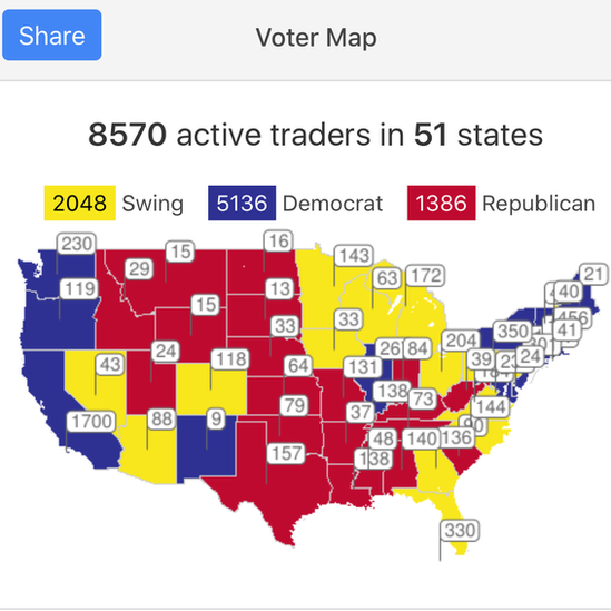 Map of voteswapping