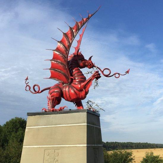 Mametz Wood dragon memorial