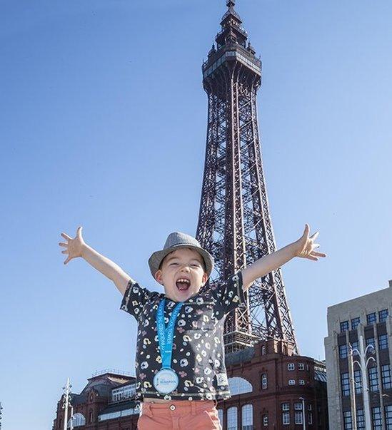 Charlie at Blackpool Tower