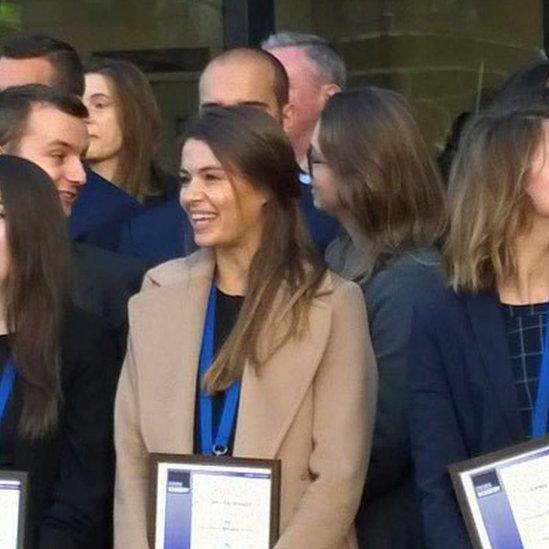 Jess McDonald at her passing-out ceremony.