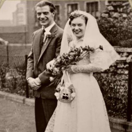 Eileen and Charlie on their wedding day in 1953