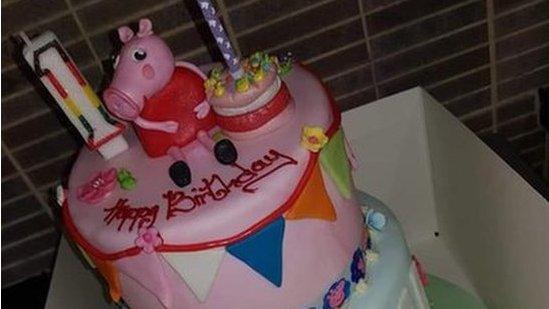 Peppa Pig cake bought for Akeelah Rose