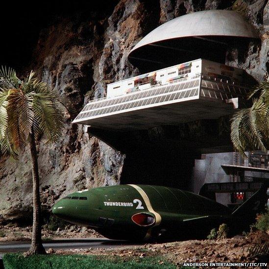 Thunderbird 2 at Tracy Island