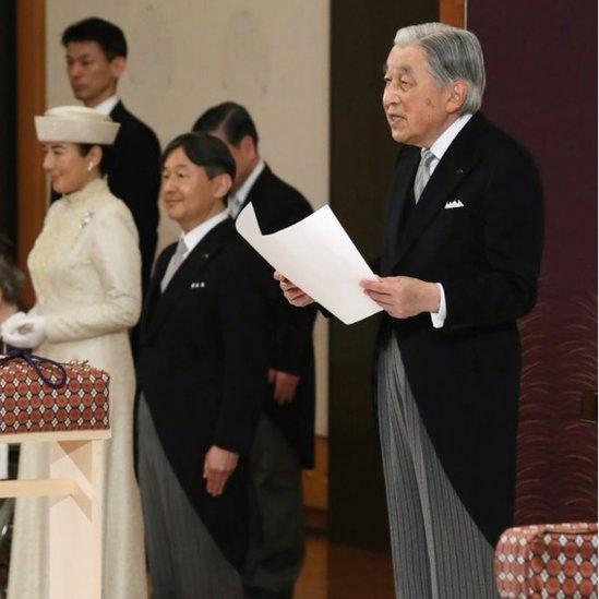 Emperor Akihito in the Imperial Palace