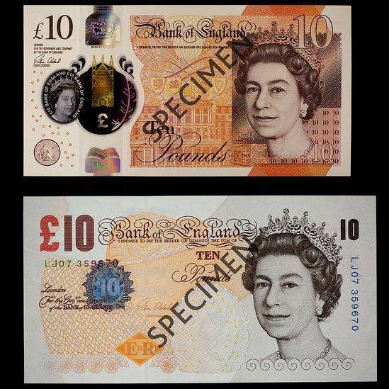 New and old £10 notes