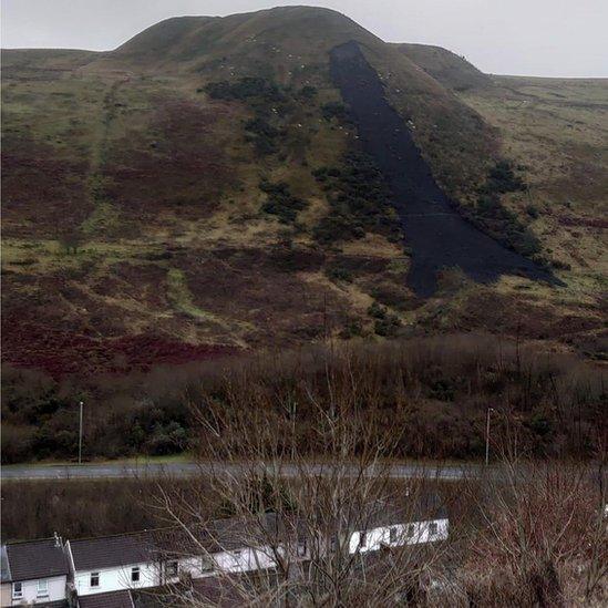 Landslip overlooking Wattstown