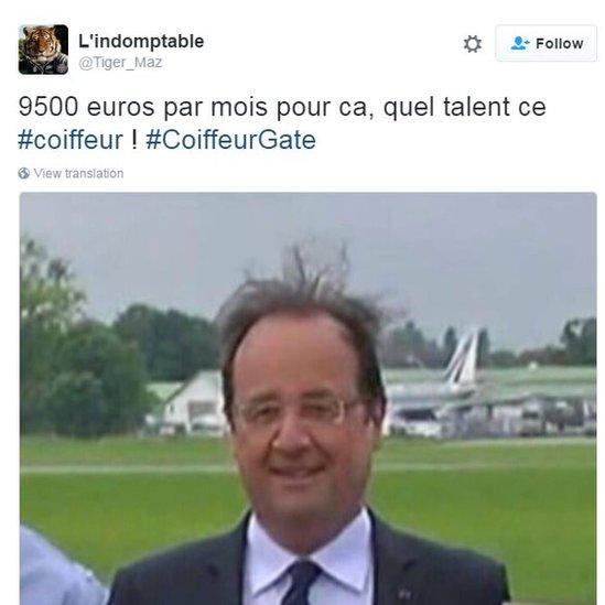 9500 euros par mois pour ca, quel talent ce #coiffeur ! #CoiffeurGate