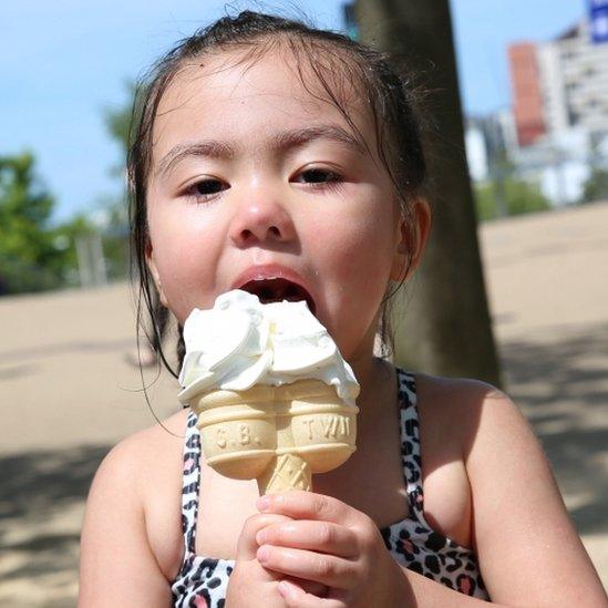 Child eating an ice cream