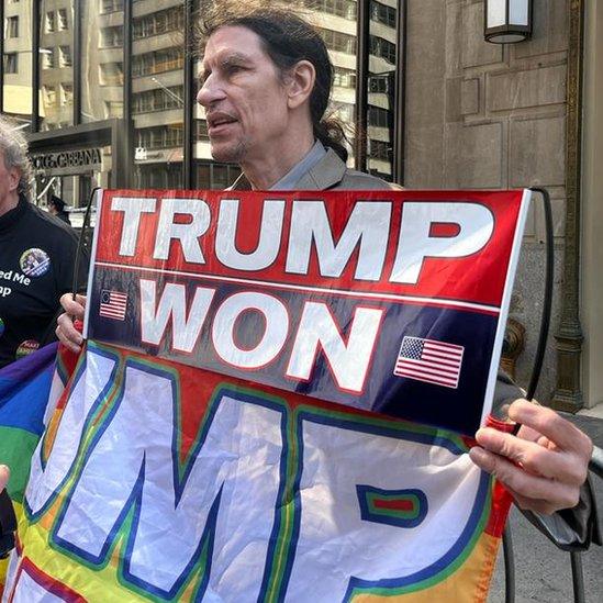 Trump supporter John McGuigan outside Trump Tower