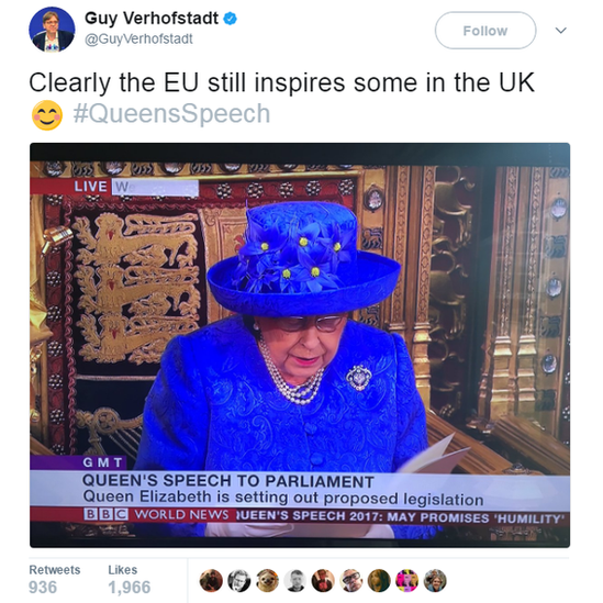 Screengrab of Guy Verhofstadt's tweet