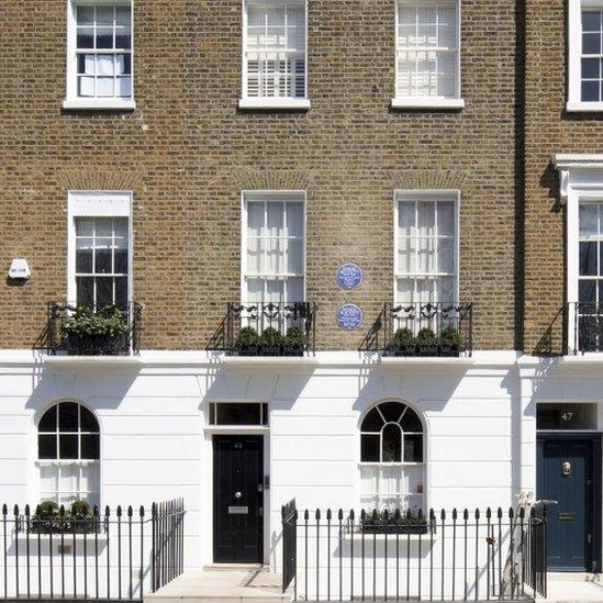 Blue Plaques for Patrick Blackett and Samuel Beckett which will be unveiled at 48 Paultons Square