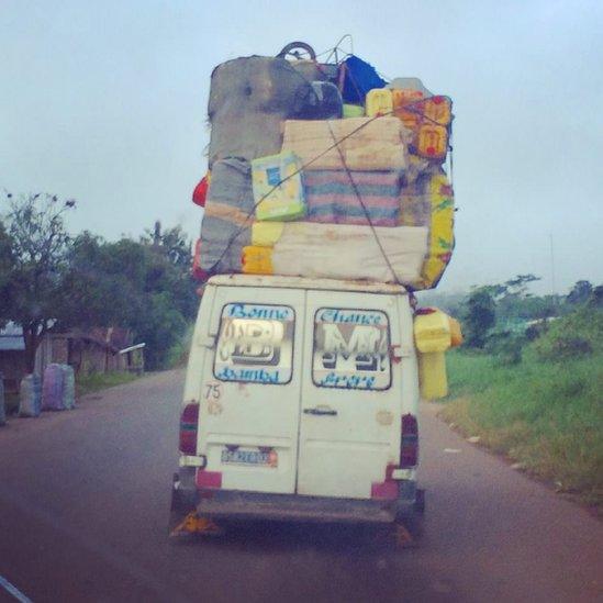 Overloaded van