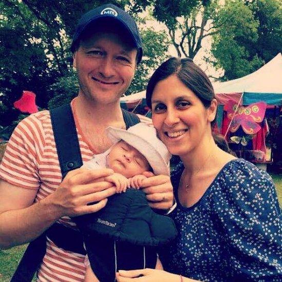 Richard Ratcliffe and Nazanin Zaghari-Ratcliffe and daughter Gabriella