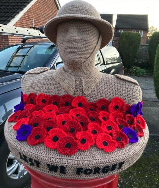 Post box topper in Stanley Common