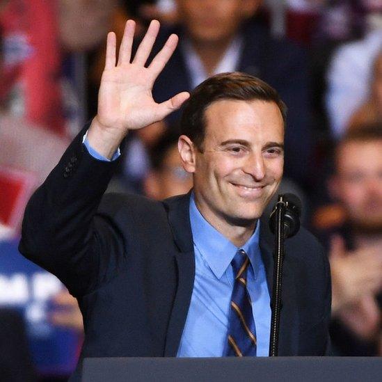 Mr Laxalt spoke at a campaign rally for President Donald Trump in September