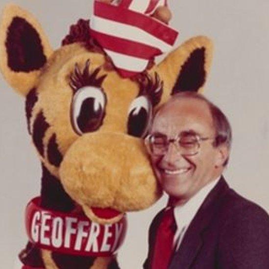 the founder with the company mascot