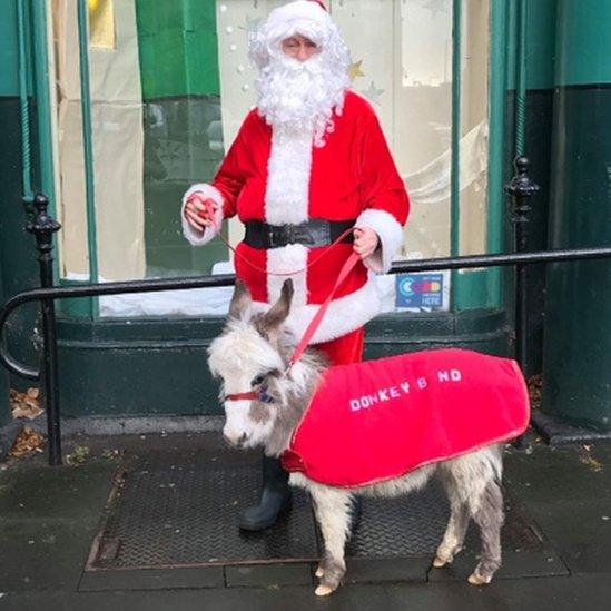 Bond in Christmas jacket