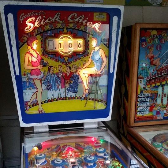 A Slick Chick pinball machine, from 1964