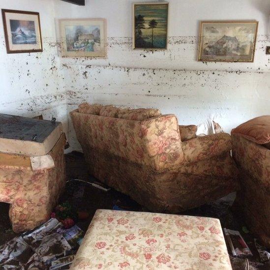 Holiday cottage damaged by floods