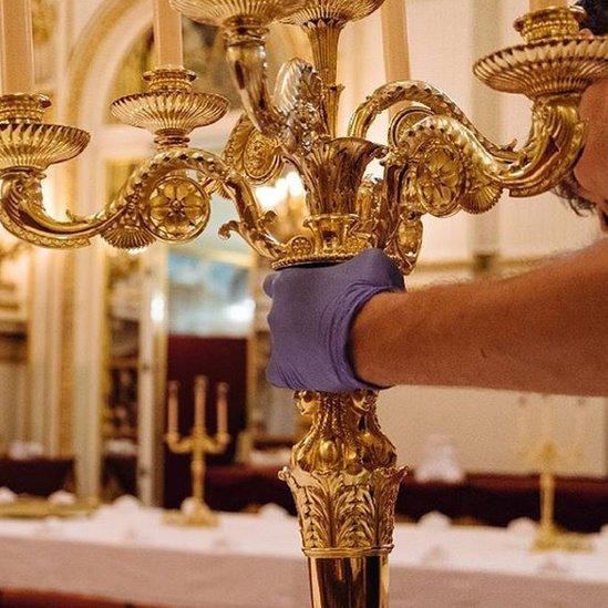 Preparations at Buckingham Palace