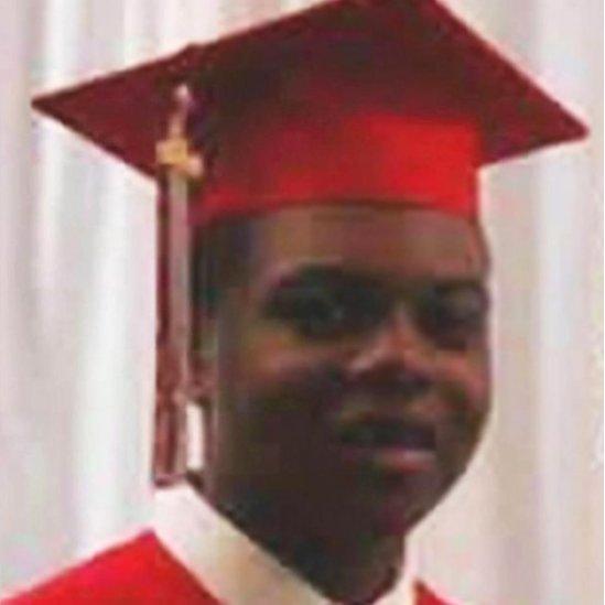 Laquan McDonald in his graduation outfit