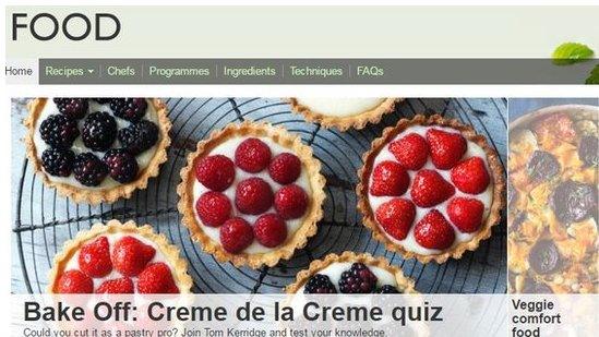 Picture of BBC Food website