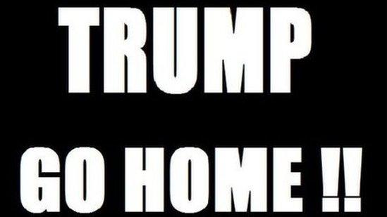 A tweet reading: @realDonaldTrump you're not welcome in #Mexico, we don't want xenophobes, racists and intolerant people like you.