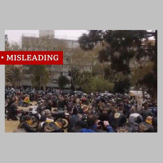 Bikers protesting against farm murders in South Africa.