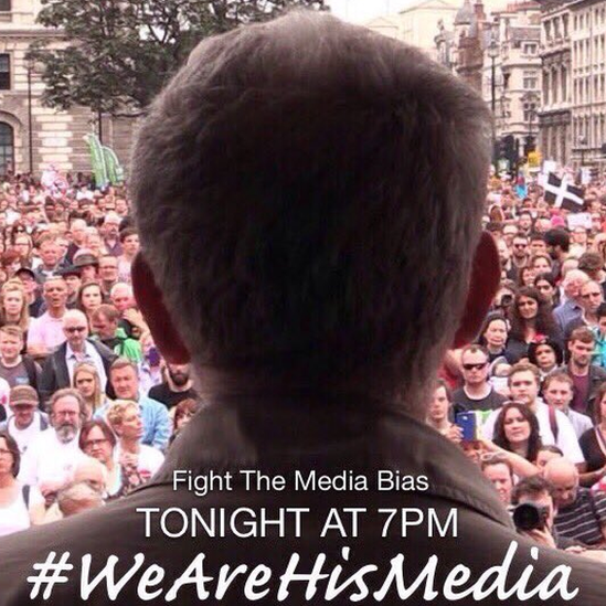 Social media post supporting Jeremy Corbyn